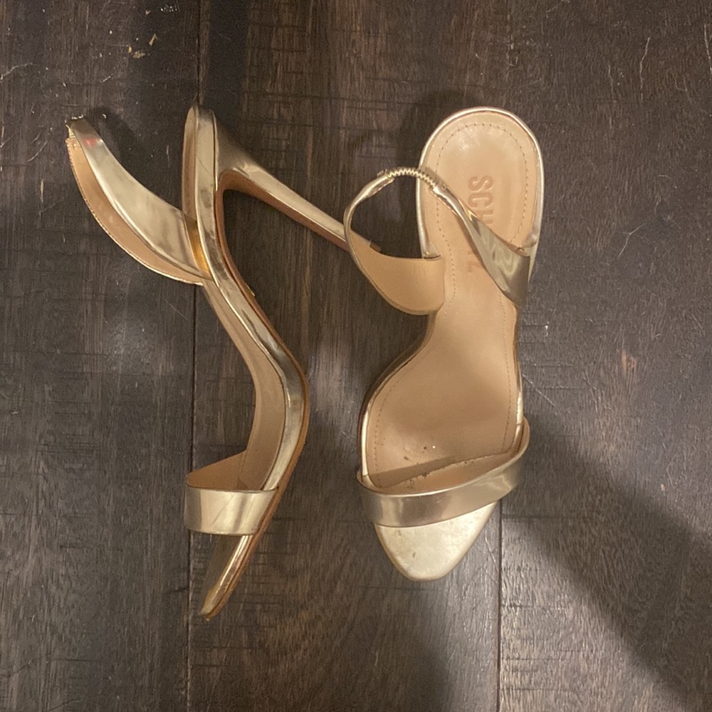 Gold Luriane Slingbacks - Picture 9 of 11